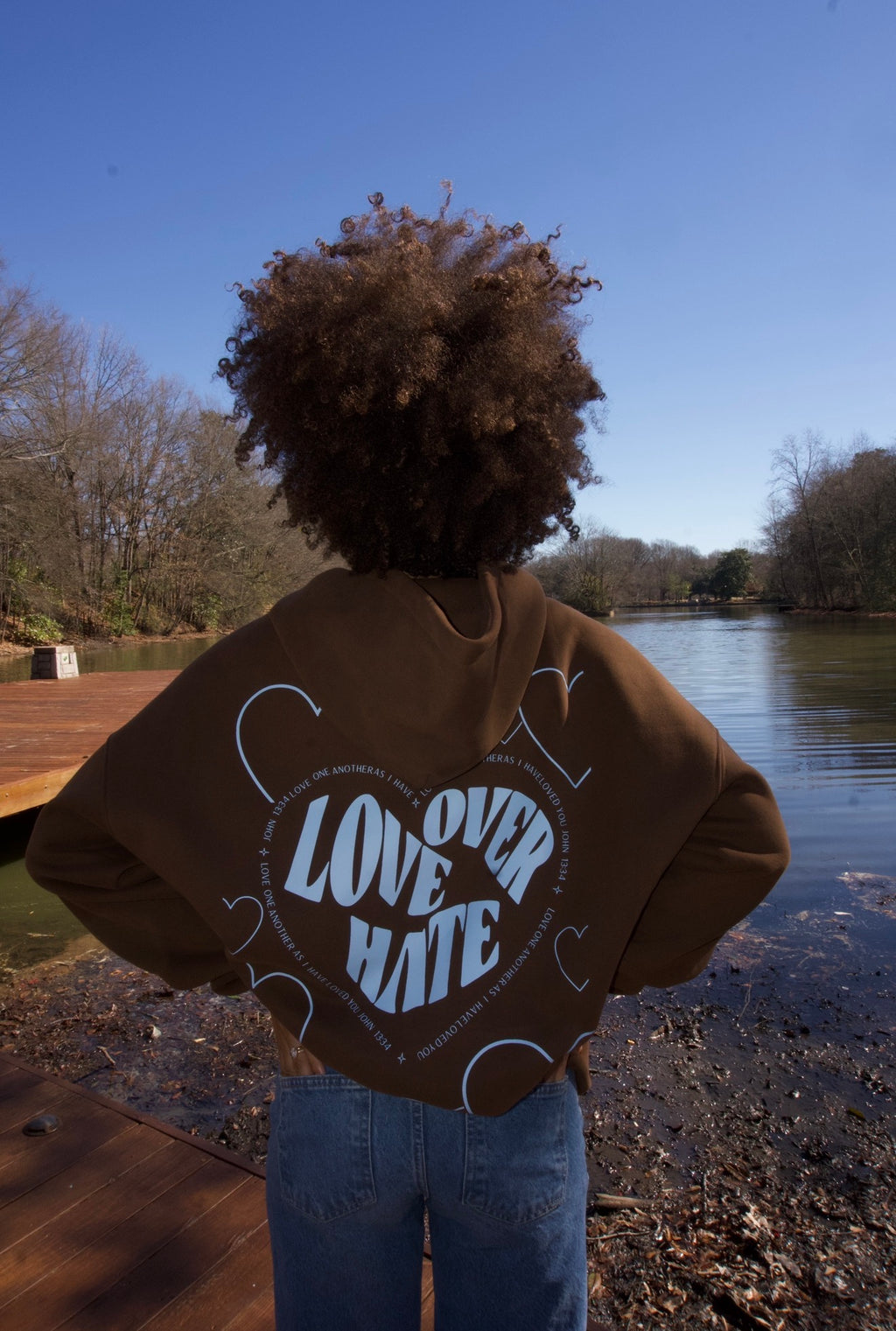 Love Over Hate - Chocolate Brown